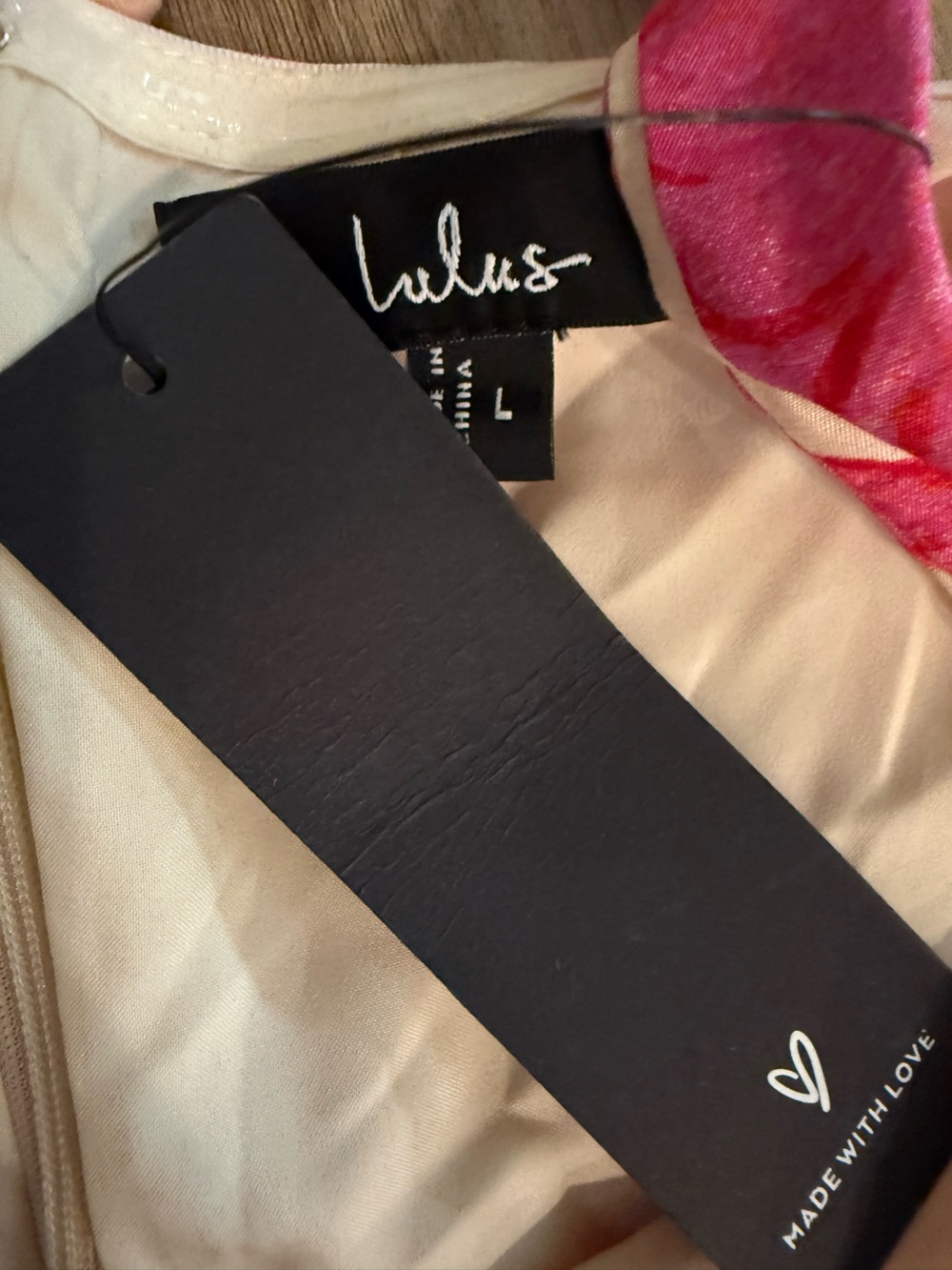 NWT Lulus Layton Pink and Cream Floral Halter Maxi Dress - Size L - Picture 5 of 6
